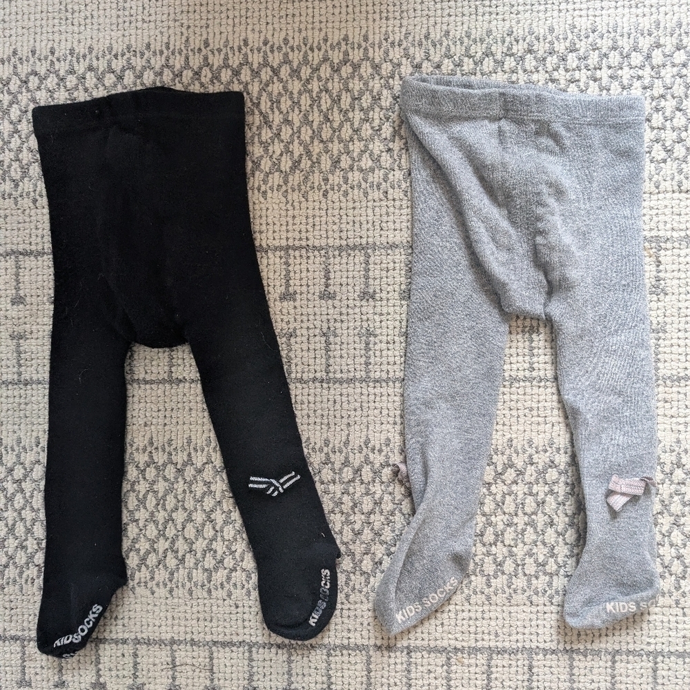 Baby Girl Kids Socks Leotard Tights High Rise Panty Hose Sz 12-18 Months